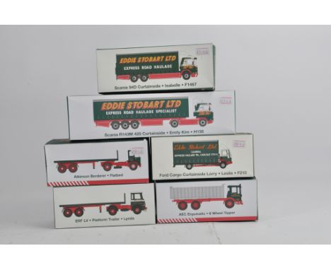 Collection of Eddie Stobart Diecast issues from Atlas Oxford Series. Various items as pictured. NM to M in Boxes. (6)
