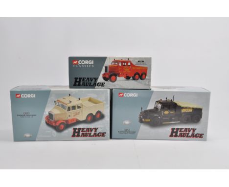 Trio of Corgi Classics Heavy Haulage Truck Tractor issues including No. 11101, 17501 and 12301. NM to M in Boxes. (3)