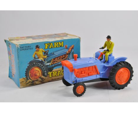 Unusual Marx Plastic Issue Battery Operated Tractor. E to NM in G Box.