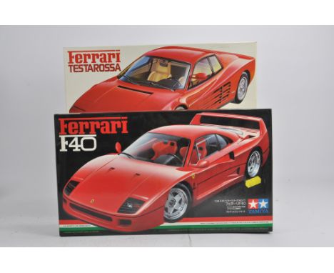 Tamiya Ferrari 1/24 Scale F40 Kit plus Testarossa issue. Complete. Ex Shop Condition. (2)