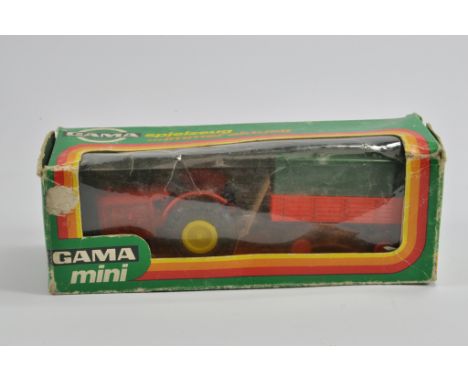 GAMA Mini Tractor and Trailer Set, approx 1/43 scale. NM in F Box.