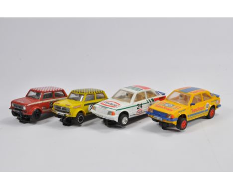 Scalextric Group including Mini and Ford Escort issues. Untested but appear G to E. (4)