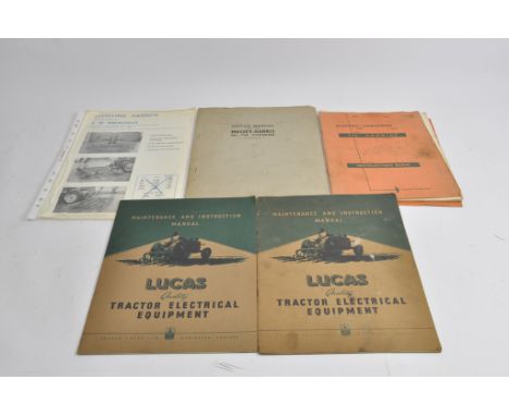 Massey Harris and Ferguson Tractor and Machinery Manuals plus Duo of Lucas Electrical Equipment Brochures and one other. (5)
