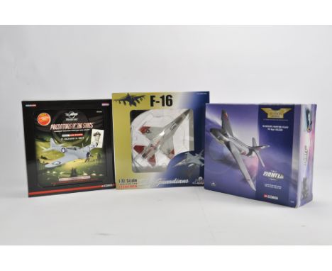 Trio of Diecast Aircraft models including Corgi and Sky Guardians. NM to M in Boxes. (3)