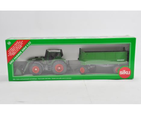 Siku 1/32 Fendt Tractor and Trailer Set. M in Box.