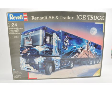 Revell 1/24 Scale Plastic Truck Kit. Renault AE and Trailer ICE Truck. Complete. Ex Shop Condition. 