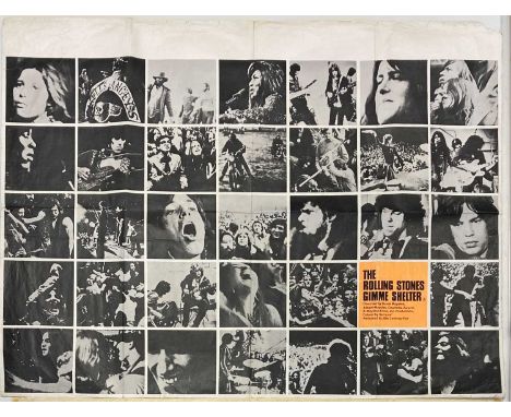 ROLLING STONES GIMME SHELTER UK QUAD POSTER. An original Rolling Stones 'Gimme Shelter' UK quad (30 x 40'') film poster. F co