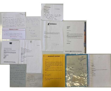 TV MEMORABILIA - SIGNED ITEMS AND MORE. An excellent collection of approximately 39 items mostly correspondence relating to r
