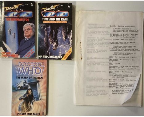 DOCTOR WHO MARK OF THE RANI PART ONE ORIGINAL SCRIPT. An original 57 page draft script for the 1985 episode titled The Mark o