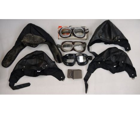 Boxed set of Stadium Mark 8 goggles in original box, specially designed for use on all types of jet helmets, assorted vintage