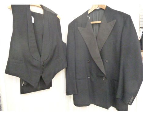 Gentleman's vintage dinner suit, three piece with waistcoat. labelled Somurie ( size large)