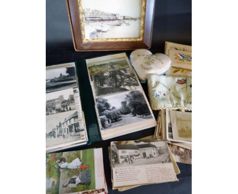 A Postcard Collection within albums and loose to include early local black and white views including Liss, Petersfield and ot