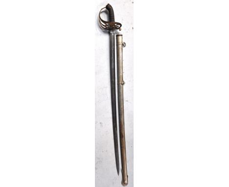 A circa 1860 ceremonial officers dress sword inscribed "Gardiner and Co. Glasgow" with a shagreen grip and gilded hand guard,