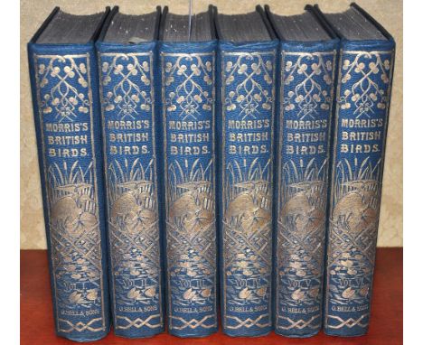 MORRIS, THE REVEREND F.O.; "A History Of British Birds", second edition, five volumes, published by George Bell and Sons, Lon