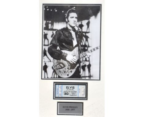 An original unused Elvis Presley concert ticket from 30th May 1977, eleven weeks before his death, presented with an associat