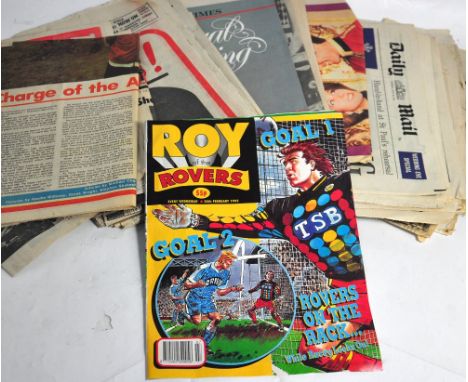 A quantity of Liverpool FC memorabilia to include newspapers, ticket stubs, magazines etc.