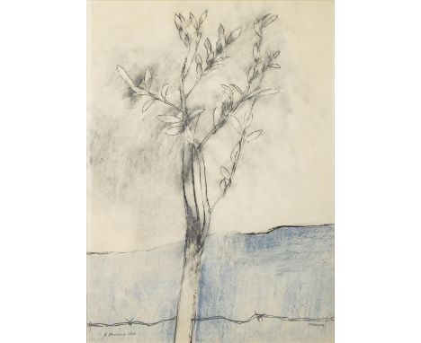 Terence P. Flanagan PRUA RHA (1929-2011)  A Flowering Post (1980) Mixed media on paper, 81 x 58cm (32 x 23") Signed and title