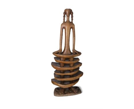 Hilary Heron (1923-1977)  Lady of the Rocks (1953) Walnut, 82cm high (32¼")  Signed with initials and dated 1953  Provenance: