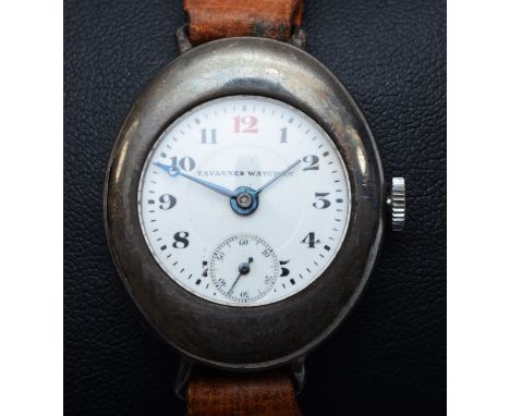 Tavannes Watch Co. a Swiss silver manual wind ladies wristwatch, with CYMA movement, 31 x 27mm. Working when catalogued, but 