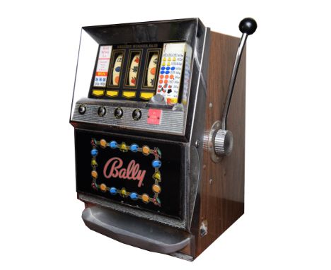 Bally, an electromechanical three reel and hold slot machine, c.1965/70, 48 x 46 x 67cm, 2p play. Provenance; Watermouth Cast