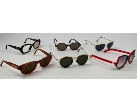 SIX PAIRS OF DESIGNER SUNGLASSES, to include Christian Dior, Giorgio Armani and more (6) Dior pair missing a lens 