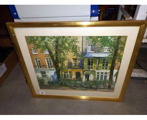 A gilt framed David Shepard street scene with Morris minor print, 65cm x 55cm (COLLECT ONLY)