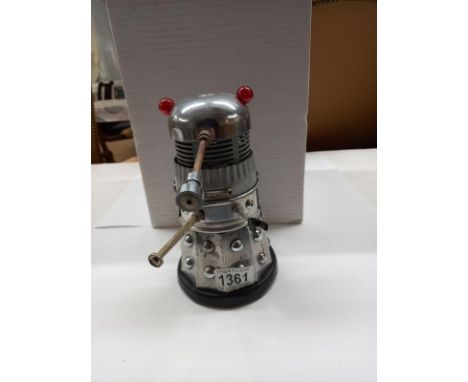 A vintage circa 1970's scratch built model of a Doctor Who Dalek, 19cm tall.