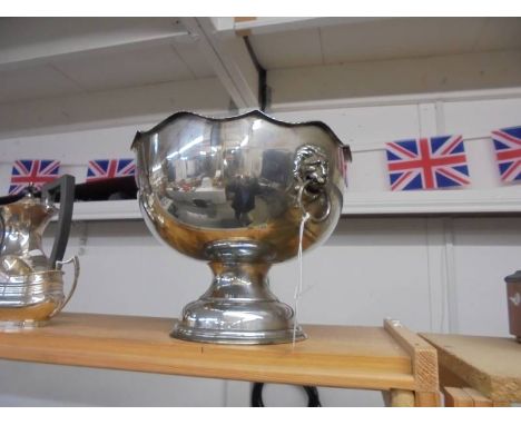 A good quality silver plate on copper fruit bowl.
