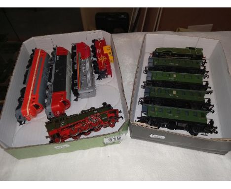 A selection of 00/H0 gauge locomotives &amp; coaches including Piko, Lima, Bachmann &amp; Santa Fe etc. (2 boxes)
