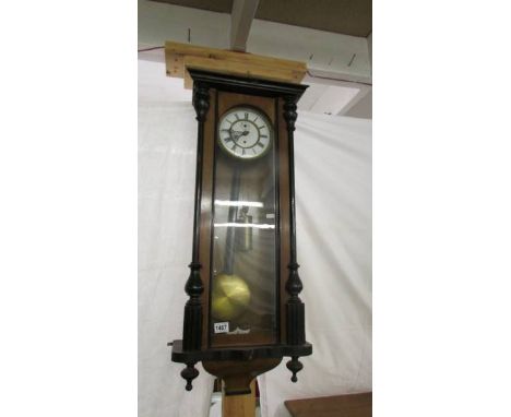 A Victorian mahogany Vienna wall clock, COLLECT ONLY.
