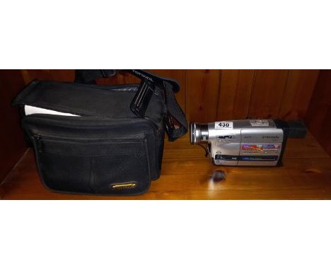 A Panasonic VHS-C movie camera