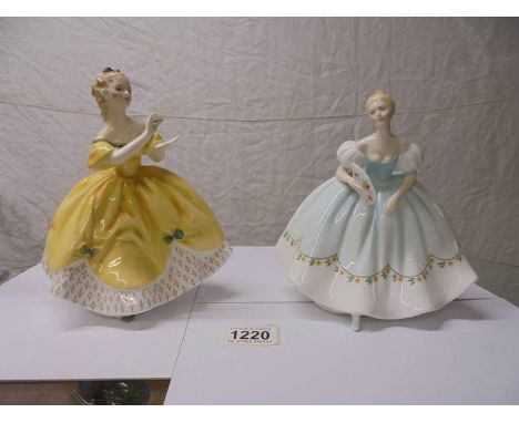 Two Royal Doulton figurines - First Dance HN2803 and The Last Waltz HN2315.Appear to be undamaged