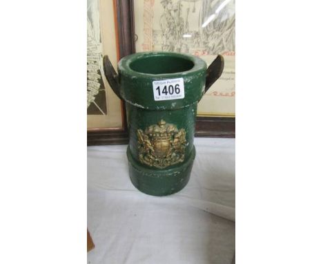A vintage military shell carrier.