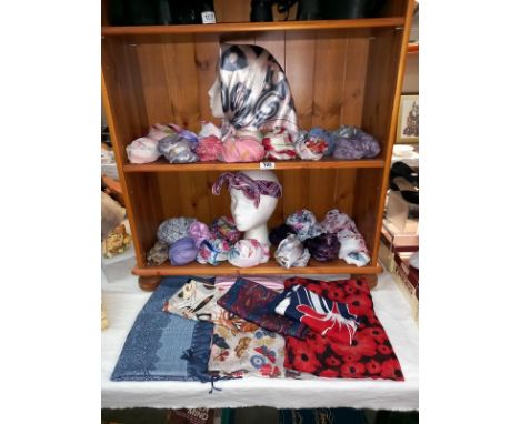 A good selection of vintage ladies scarves (heads not included)