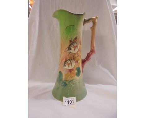 A lovely vintage (1940's) Royal Doulton 11.5" tall jug with a moulded coral handle from the Australian fish series "The Old W