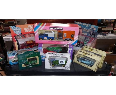 Boxed die cast including Britain's 9593 Land Rover with horse box, Polistil, K &amp; M &amp; Alfa Romeao, Matchbox &amp; Yest