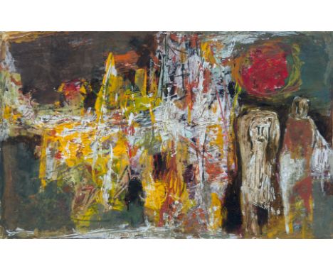 Arup Das (1924 - 2004)  Mixed Media on Paper  7 x 11 inches  Signed Lower Centre  Year - 1964
Arup Das, a pioneering figure i