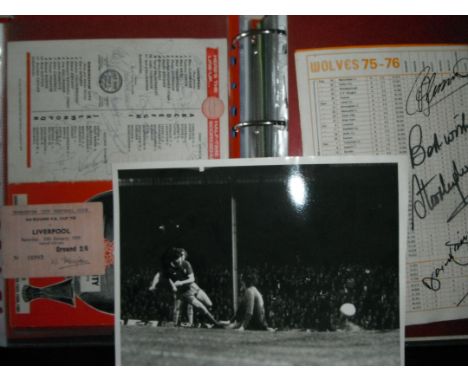 Liverpool Miscellaneous Football Ticket + Programme Folders: Four folders packed with interesting items to include lots of ti