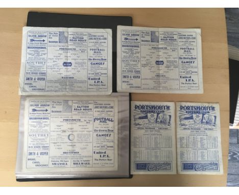 45/46 Portsmouth Home Football Programmes: 29 Programmes mainly first team to include matches v Tottenham, Southampton, West 