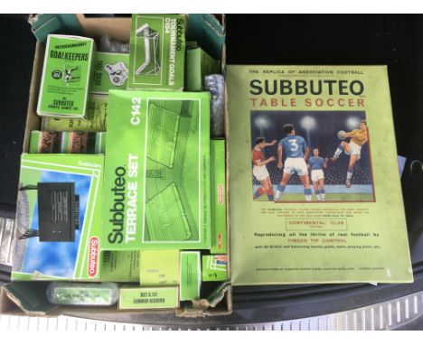 Subbuteo Football Collection: Large Collection to include 14 teams, continental set, cups and many accessories. 