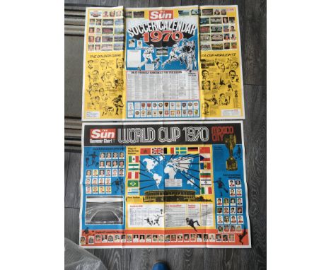 1970 Football Cards + Posters: From the Sun soccer wall chart 1970 attached is the complete set of cards for division 1 plus 