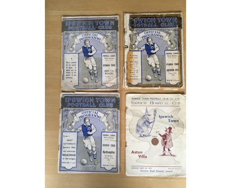 38/39 Ipswich Town Home Football Programmes: In the first season as a league club including first match versus Southend, Stre