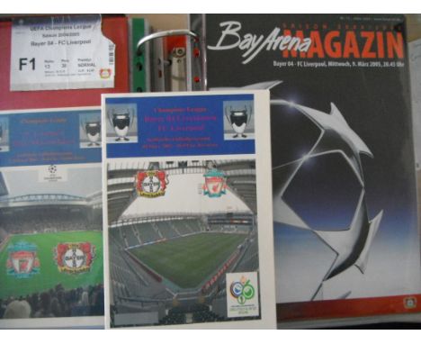 Liverpool 2005 European Cup Winners Memorabilia Folder: Incredible tribute to the European Cup winning run. Including possibl