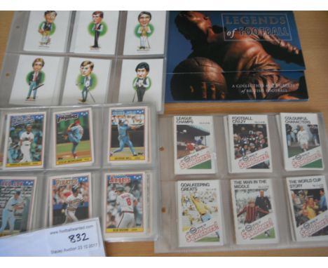 Sporting Football Cards: Complete sets including Legends of Football, Snooker Celebrities, Esso Squelchers and Topps Baseball