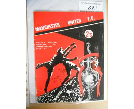 Manchester United 66/67 Championship Brochure Signed By George Best: 34 page booklet to celebrate United winning the first di