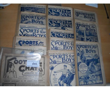 Rare 1920 Sports For Boys Magazines: Incredibly rare chance to obtain the magazine that only lasted for 28 issues. From the f