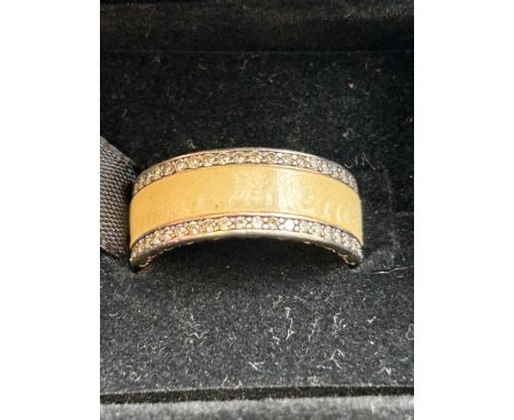 Pandora Silver and enamel ring boxed 