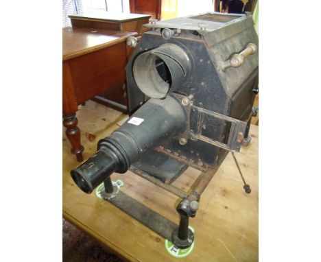 Extremely large Ross of London electric type magic lantern on stand 