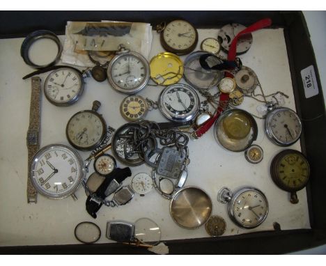 Selection of various vintage pocket and wrist watches including Ingersoll, Perfex and a Medana ladies wrist watch in rolled g