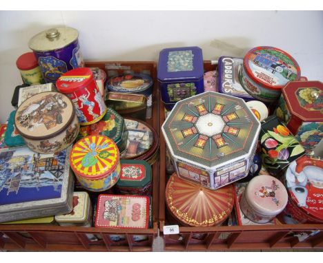 Extremely large quantity of various assorted vintage and modern tins including branded versions English Continental etc